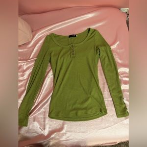 KISSFIX Small Light Green Long Sleeve W/ Non Detatchable Buttons (Lightly Worn)